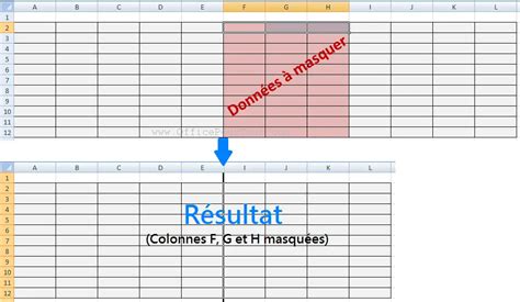 Masquer Des Lignes Ou Colonnes Dans Excel Officepourtous