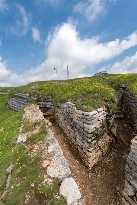 First World War - Trenches in Lessinia - Italy Stock Image - Image of ...