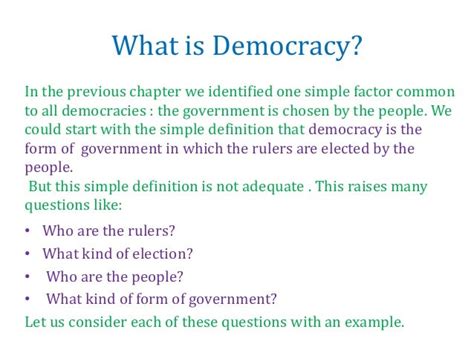 Definition Of Democracy From Different Scholars