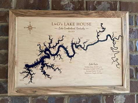 Lake Cumberland Custom Lake Map - Etsy