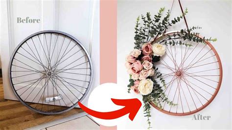 DIY Decorative Wreath from an Old Bike Wheel