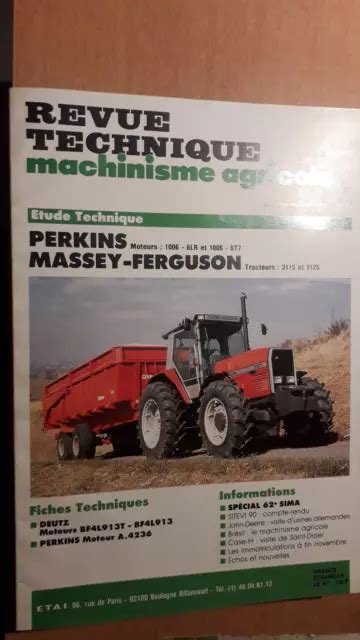 Massey Ferguson Mf Tracteur Revue Technique Rtma Eur