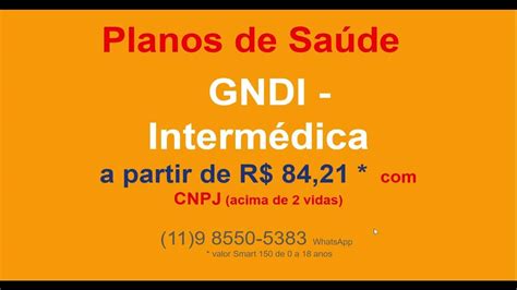 Tabela Plano De Saúde Gndi Intermedica 2022 Para Pme Mei Cnpj