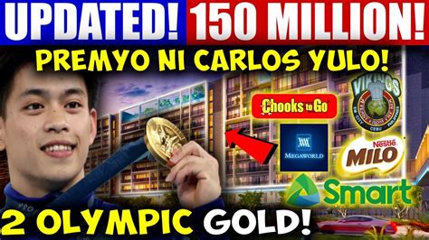 Updated Cash Prizes At Incentives Ni Carlos Yulo 2 Olympic Gold Winner