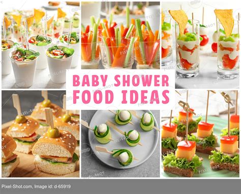 Collage With Baby Shower Food Ideas Stock Photography Agency