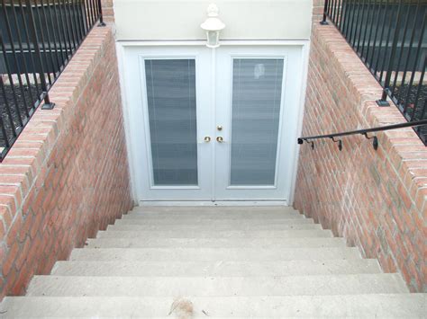 Basement Egress Egress Stamped Concrete Basement Garage Doors Deck