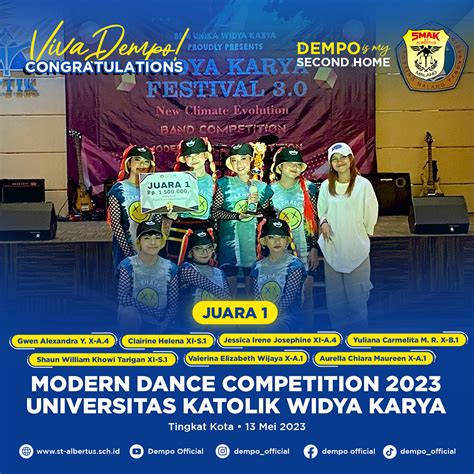 Modern Dance Competition 2023 Sma Dempo Malang East Java Indonesia