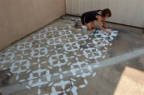 How To Stencil A Concrete Porch