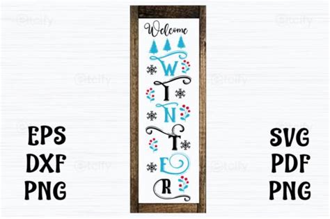 Welcome Winter Porch Sign Svg Graphic By Etcify · Creative Fabrica