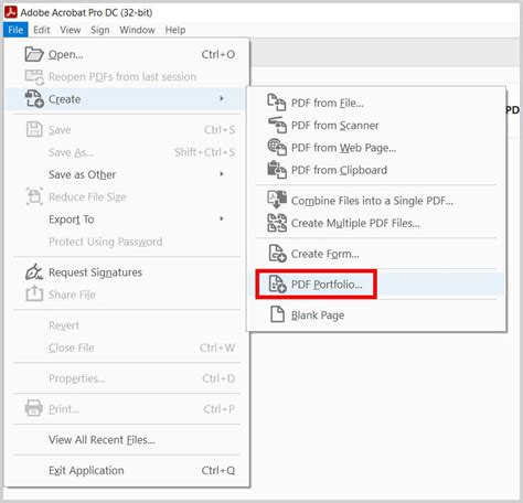 How To Create A Pdf Portfolio In Adobe Acrobat Legacy Interface