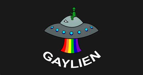 Rainbow Gaylien Pride Alien Gay T Shirt TeePublic