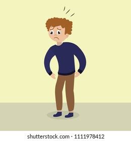 Scared Boy Isolated Illustration Stock Vector (Royalty Free) 1111978412 | Shutterstock