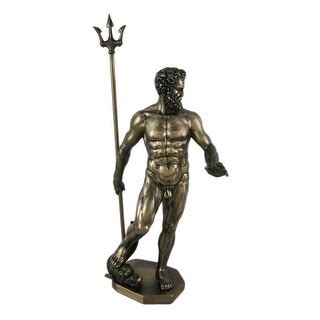 Greek God Poseidon Nude Bronzed Statue Neptune Bed Bath Beyond 17026937