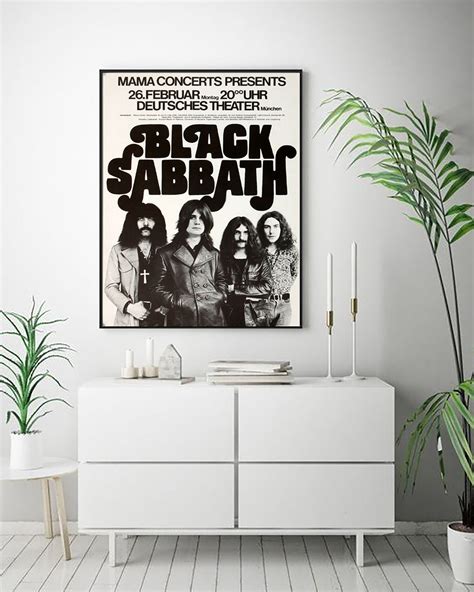 Vintage Retro Black Sabbath Band Poster Black Sabbath 1973 Etsy