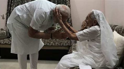 Indias Pm Visits Mother At Ahmedabad Hospital Her Condition Is Stable