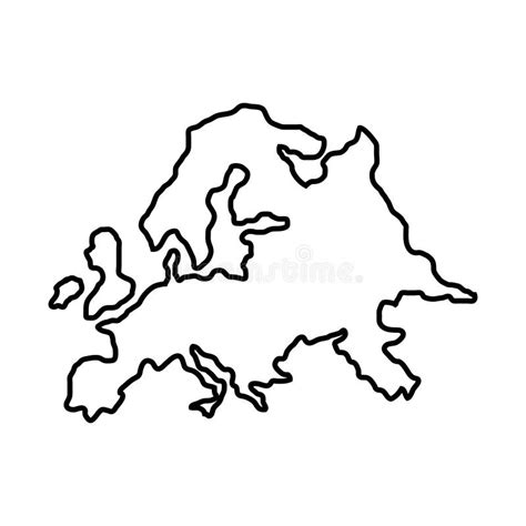 Territory Of Europe Gray Background Vector Illustration Stock Vector