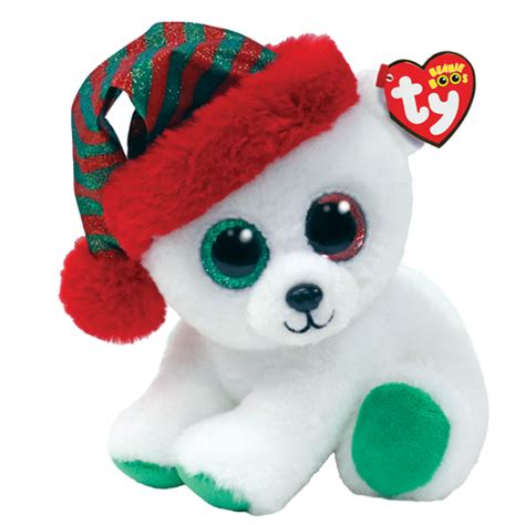 ty paxton  white polar bear beanie boo basically bows bowties