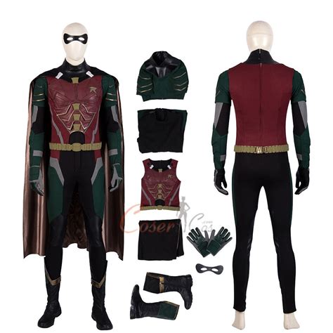 Robin Costume Tv Titans Cosplay Man Full Set Deluxe Version Robin