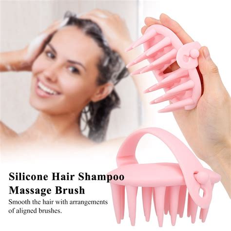 Silicone Massagem Escova De Cabelo Shampoo Escova Massagem No Couro