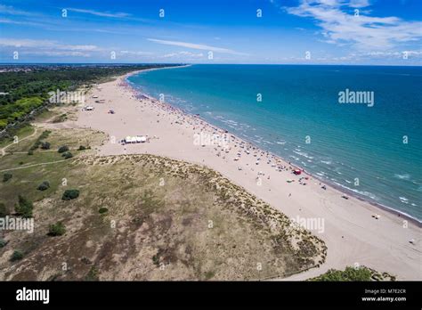 Italy, the beach of the Adriatic sea. Rest on the sea near Venice ...