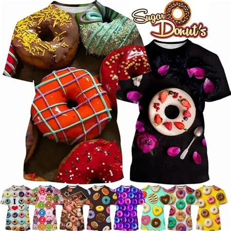 Donuts D Gedruckt T Shirt Niedlichen Schokolade Donuts Pers Nlichkeit