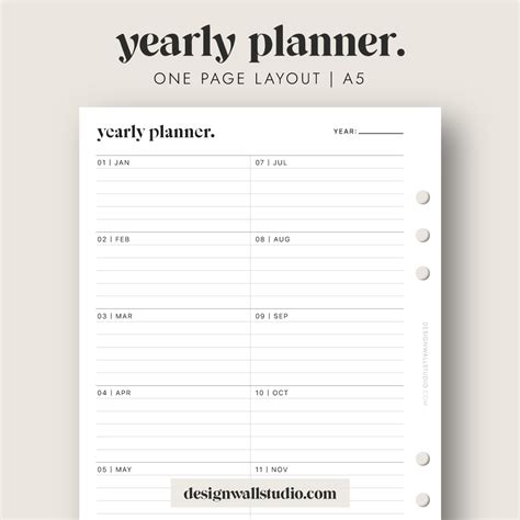 Free Year Planner Download Printable Download Free Year Planner