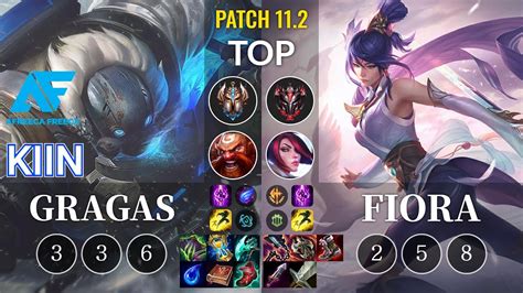 Af Kiin Gragas Vs Fiora Top Kr Patch 11 2 Youtube