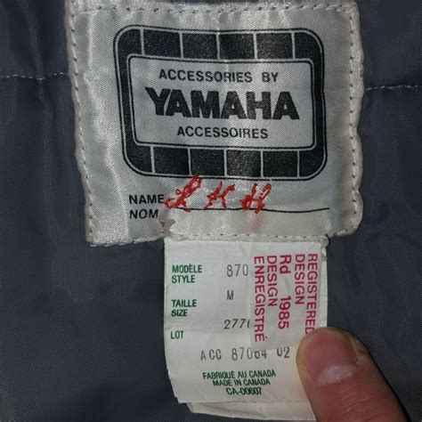 Yamaha 1985 Vintage Snowmobile Jacket 1980s Skidoo Winter Skidoo Black