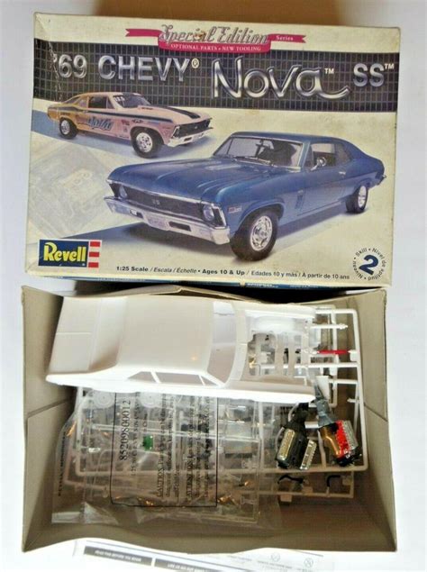 Revell 125 1969 Chevy Nova Ss 85 2098 2008 Opened Box Started Kit