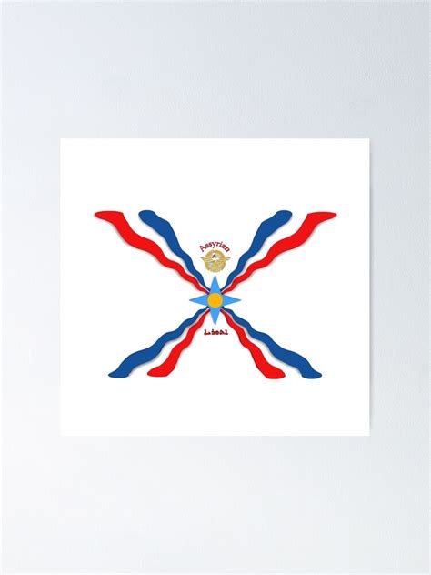 Assyrian Flag Poster By Doniainart Redbubble