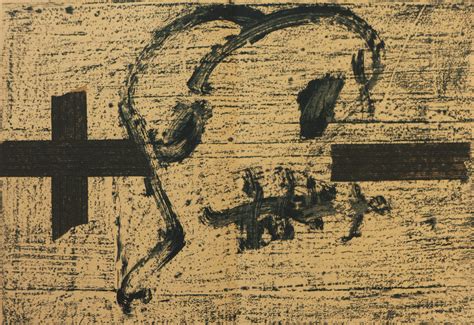 Antoni Tapies Original Lithograph From The Book Llambrec Material