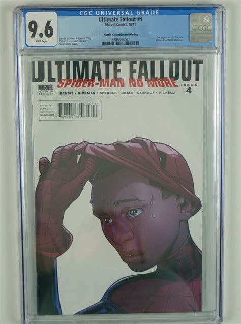 Ultimate Fallout 4 CGC 9 6 2nd Print Pichelli Variant Spider Man Miles