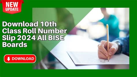 Download 10th Class Roll Number Slip 2024 All Bise Boards