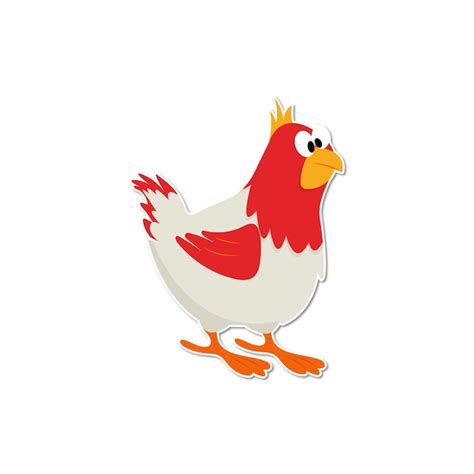 Dibujo Vectorial De Un Pollo Lindo Vector Premium