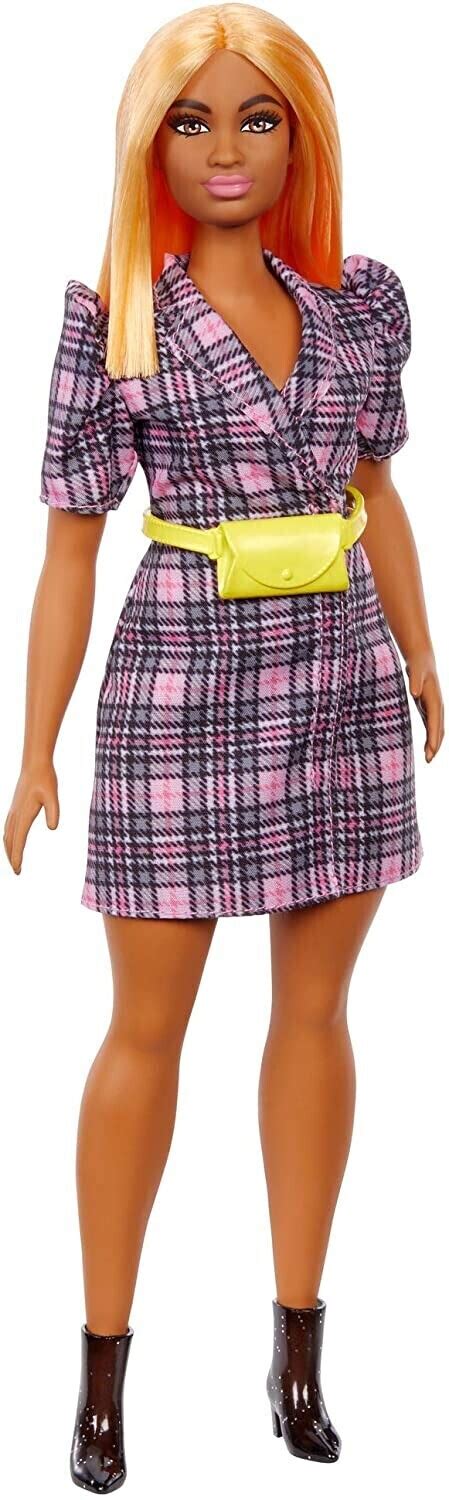 Buy Barbie Fashionistas Puff Sleeve Plaid Dress GRB53 from £9.99 (Today ...