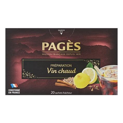 Pagès Epices Vin Chaud 20 Sachets DocMorris France