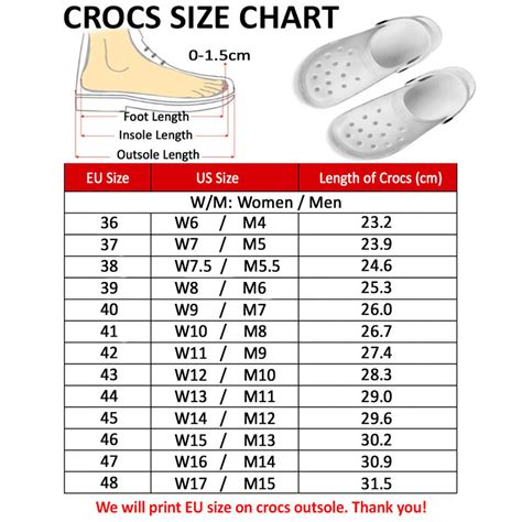 Crocs Shoe Size Chart Adult Kids Sizing Crocs Atelier Yuwaciaojp