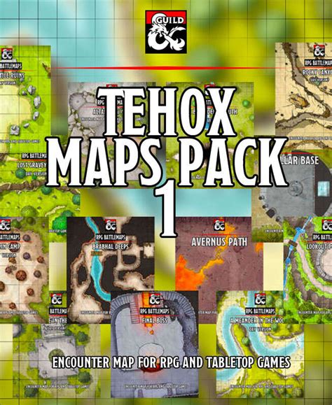 Tehox Maps Mega Pack 1 BUNDLE Dungeon Masters Guild DriveThruRPG