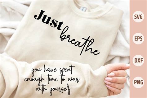 Just Breathe Sleeve Svg Dandelion Svg Graphic By Crafthub Creative