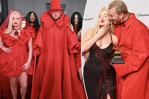 Sam Smith, Kim Petras heat up Grammys 2023 red carpet in 'Unholy' style