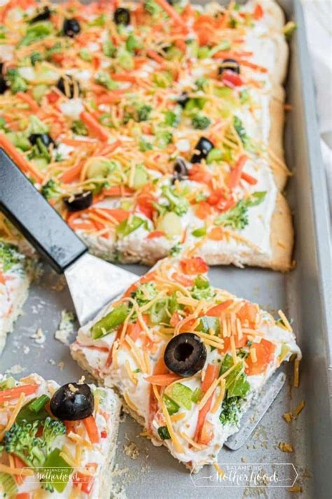 Crescent Roll Veggie Pizza Balancing Motherhood