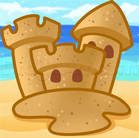 Sand Castle Drawing Images Castle Sand Drawing Transparent Clipart