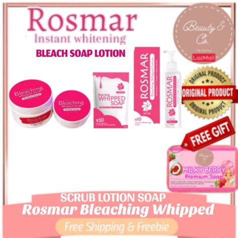 Rosmar Bleaching Whipped Scrub Rosmar Lotion Kagayaku Soap Original