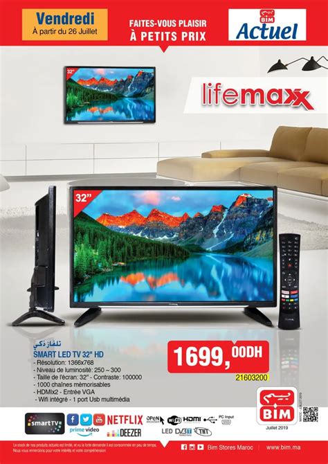 Catalogue Bim Maroc Smart Tv Lifemaxx Du Vendredi Juillet