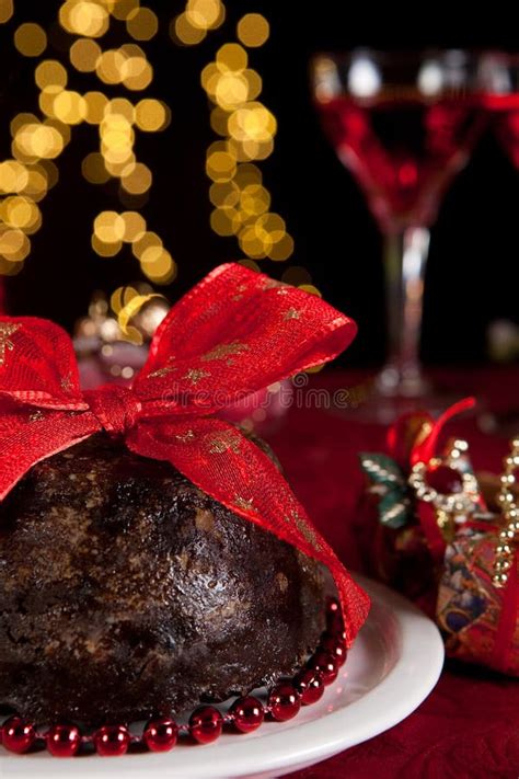 Flaming Christmas Pudding stock photo. Image of background - 11612534