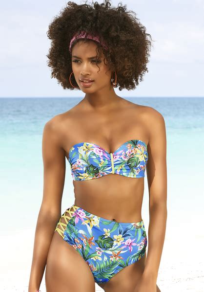 Venice Beach B Gel Bikini Top Hanni Blau Bedruckt Cup B