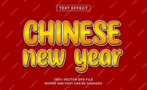 Premium Vector Text Effect Chinese New Year Fully Editable