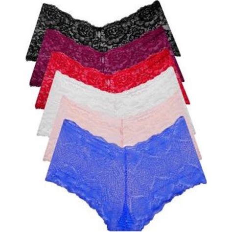 Kit 6 Und Calcinha Calesson Shortinho Todo Em Renda Lacinho Lingerie Luxo Em Atacado
