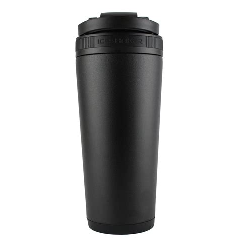 Stainless Steel Protein Shaker Bottle, Black | Ice Shaker