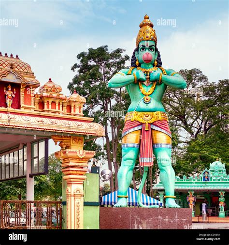 Statue Of Hanuman A A Hindu God At The Batu Caves In Kuala Lumpur Stock